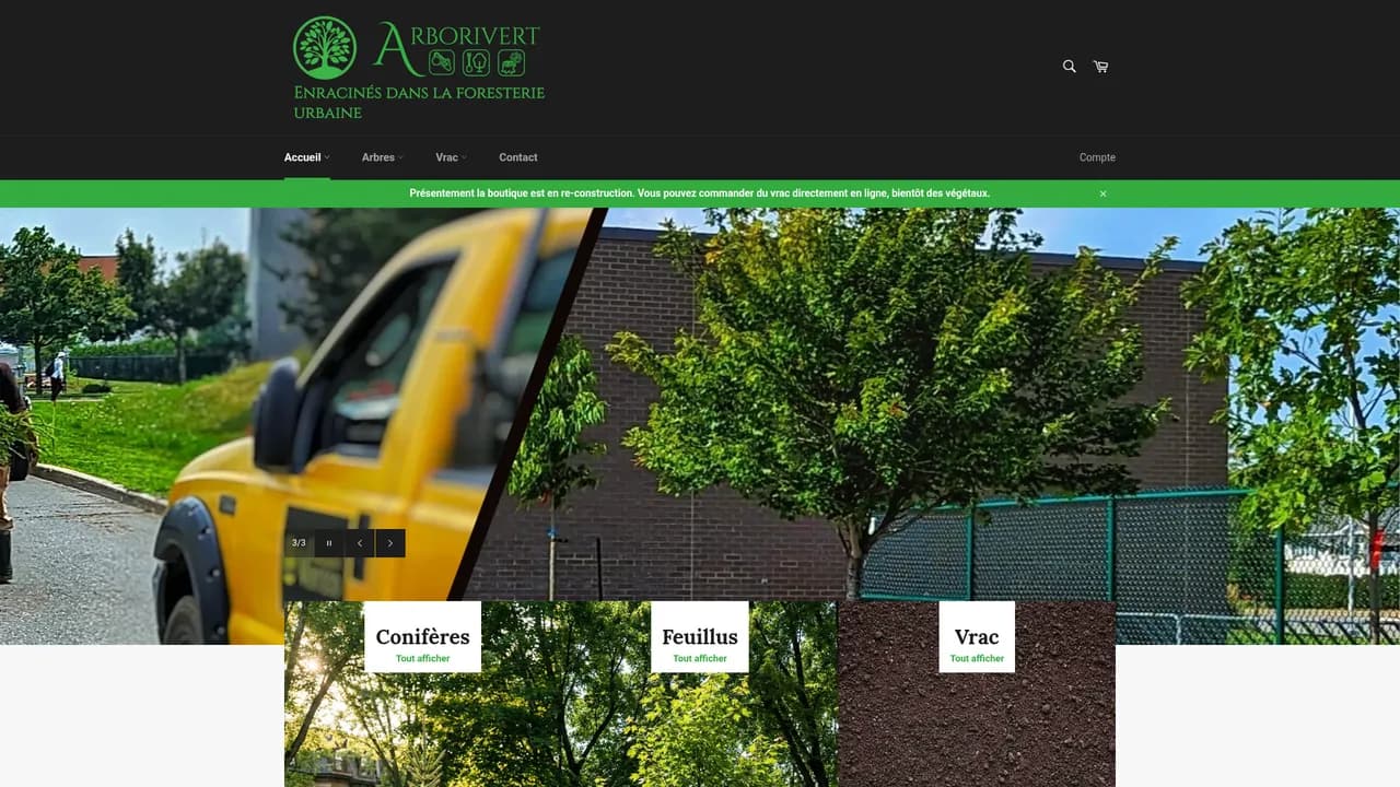 Screenshot de pepiniere.arborivert.com