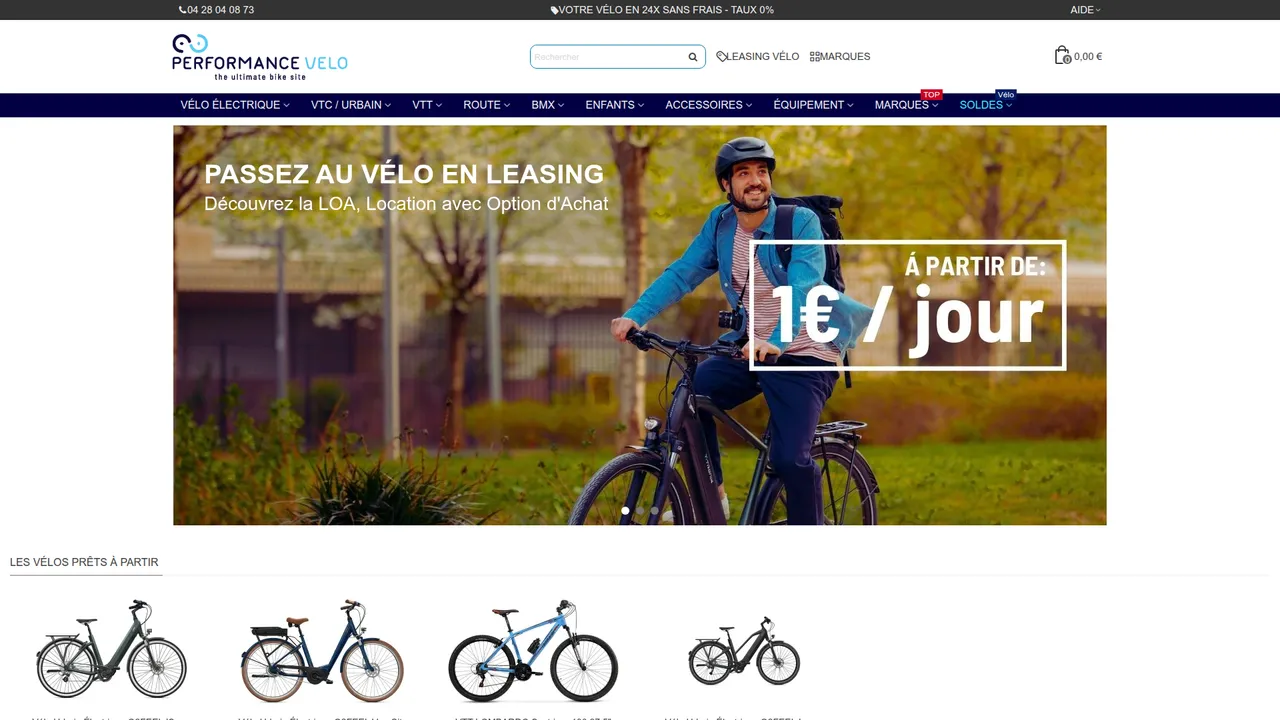 Screenshot de PerformanceVélo