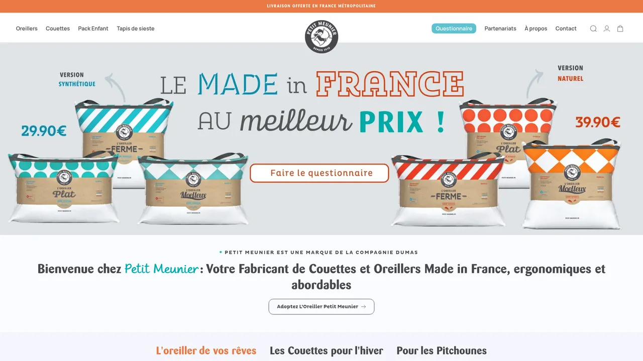 Screenshot de petit-meunier.fr