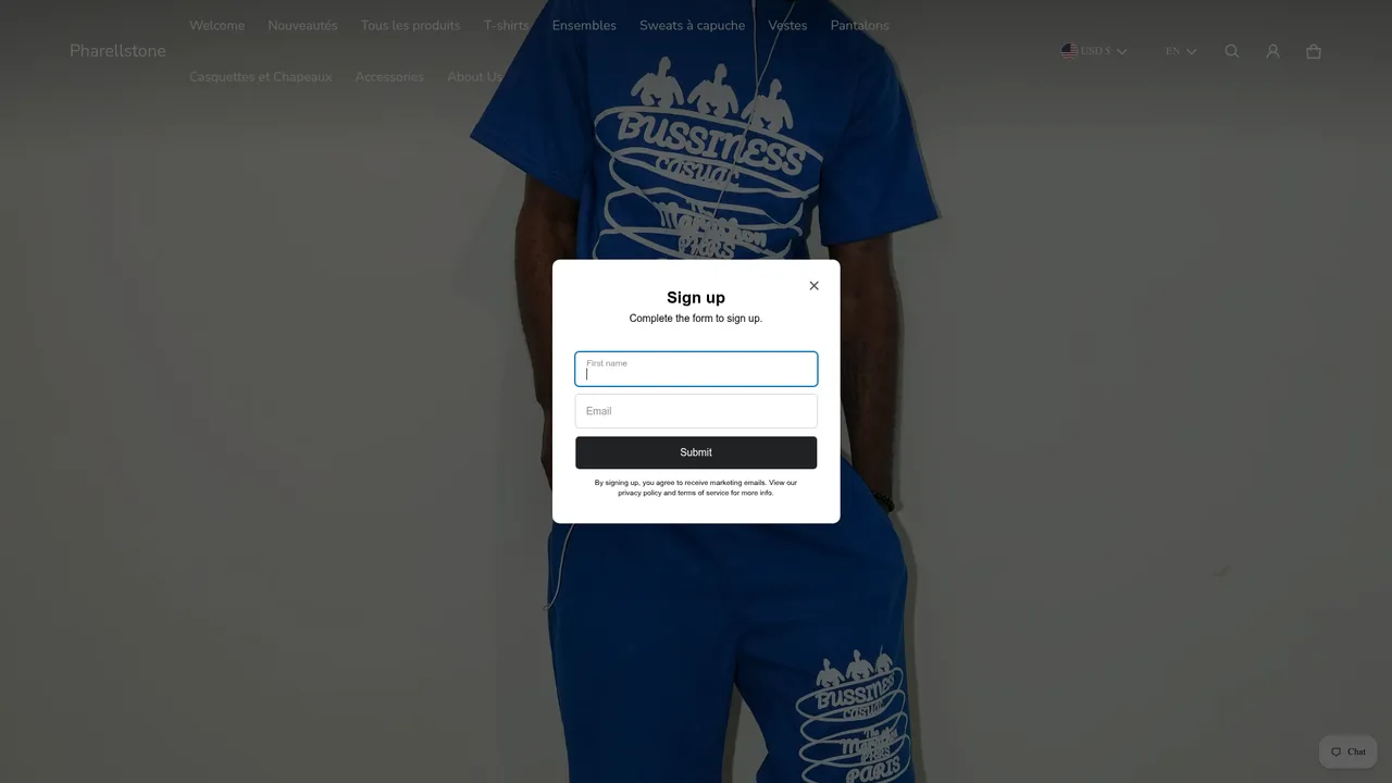 Screenshot de pharellstone.com