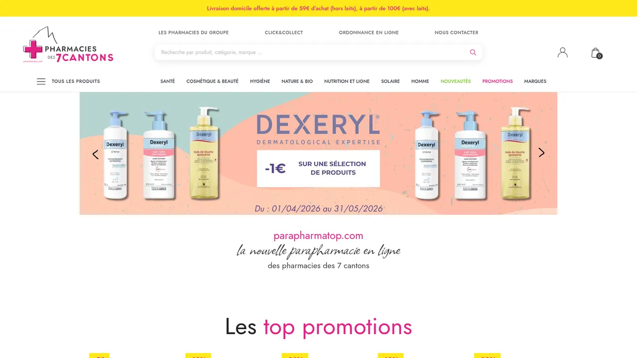 Screenshot de Pharmacie Des 7 Cantons