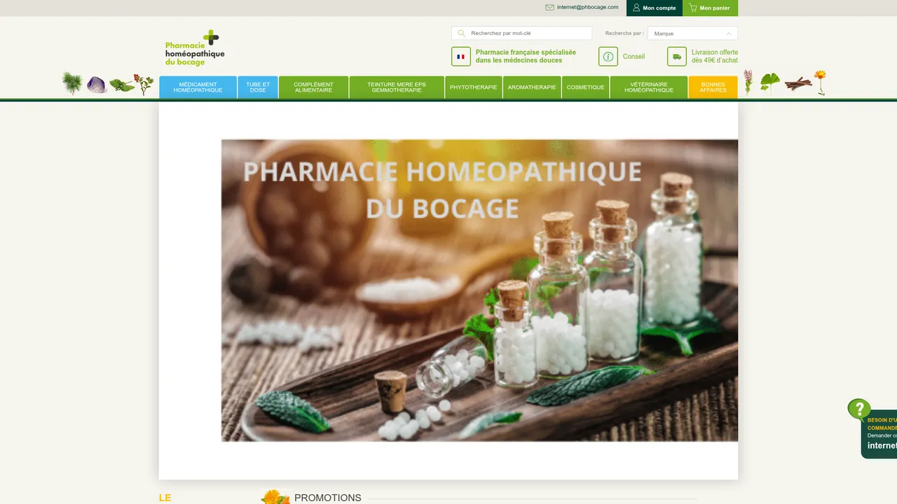 Screenshot de PHARMACIE HOMÉOPATHIQUE