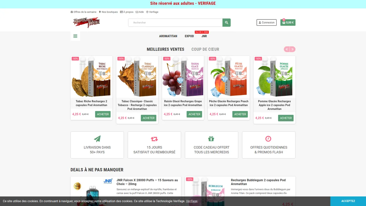 Aperçu du site Physiolike