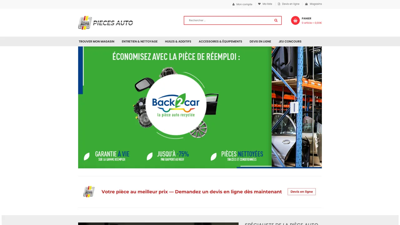 Screenshot de pieces-auto.fr