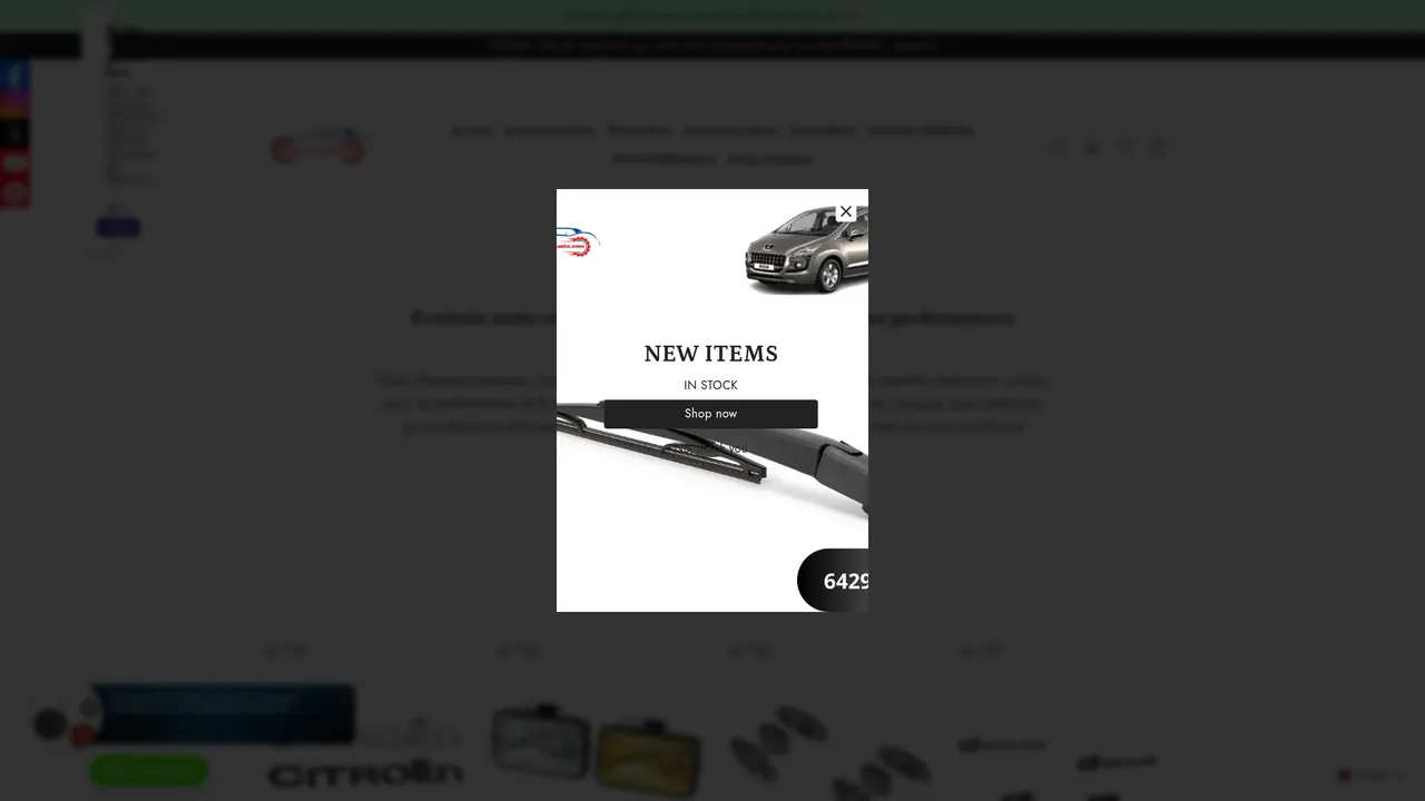 Aperçu du site piecesaccessoiresauto