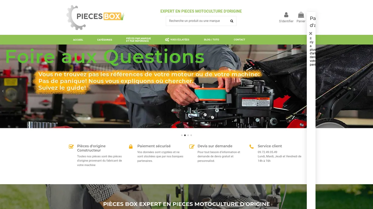 Screenshot de piecesbox.fr