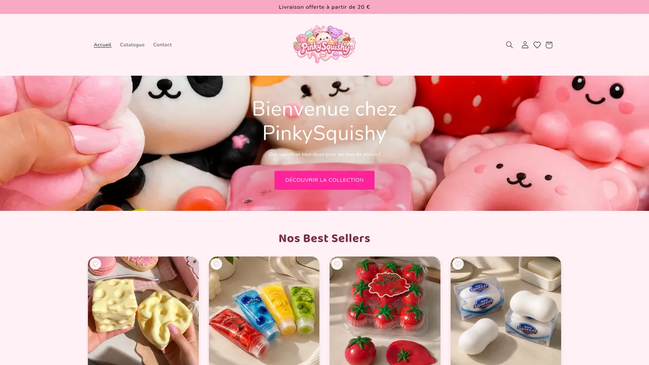 Screenshot de pinkysquishy.com
