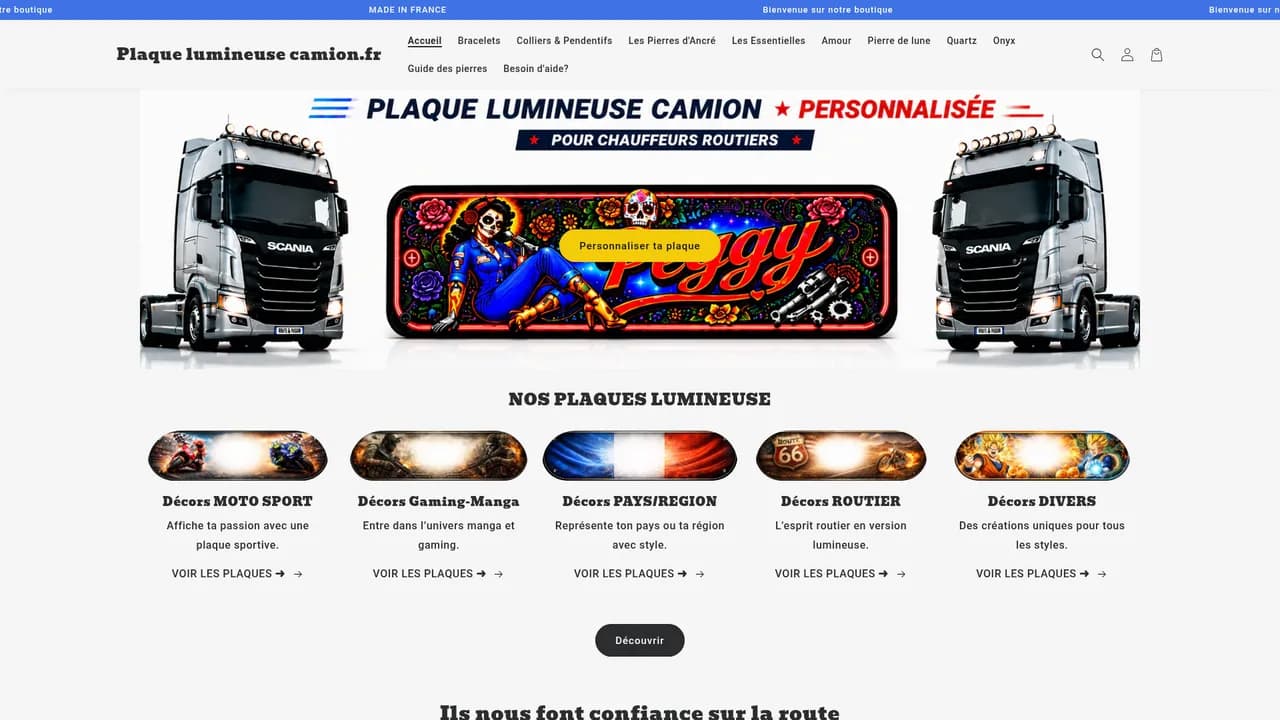 Screenshot de plaque-lumineuse-camion.fr