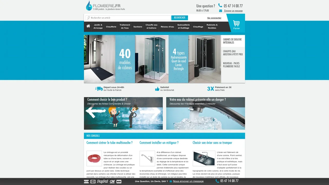 Screenshot de plomberie.fr