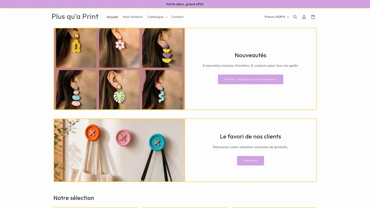 Screenshot de plusquaprint.fr