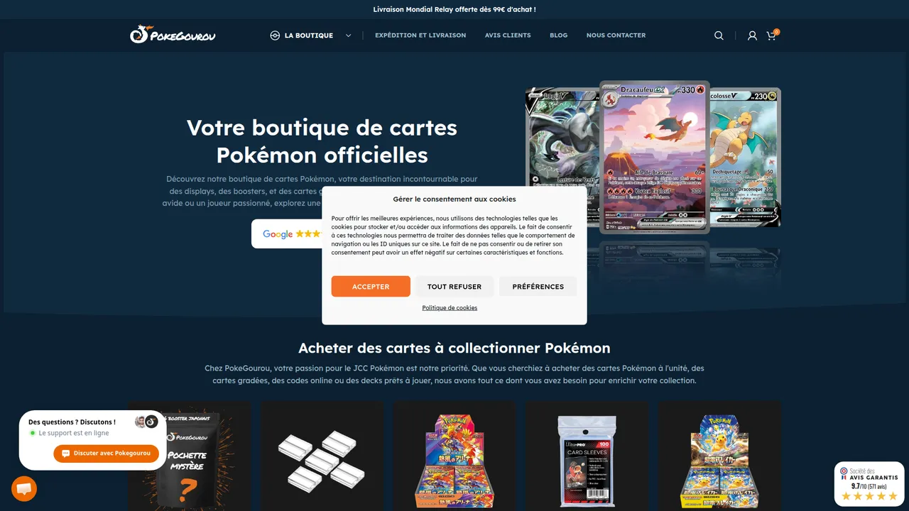 Aperçu du site Pokegourou