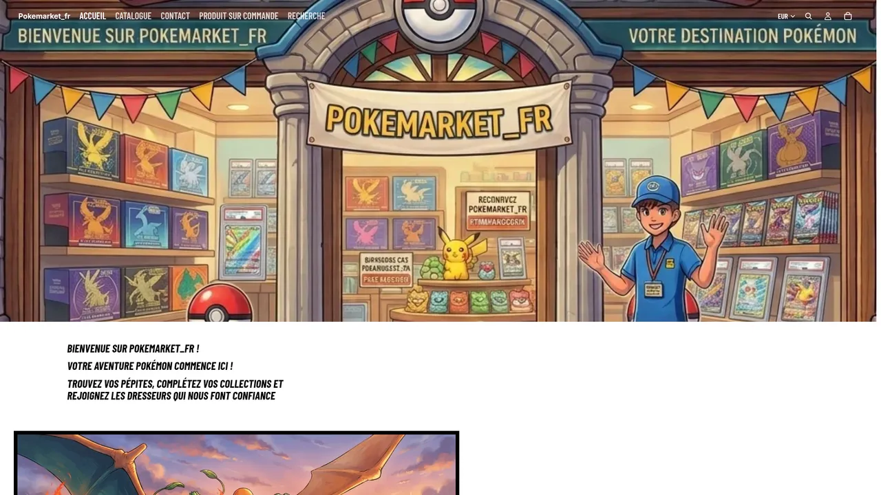 Screenshot de Pokemarket_fr