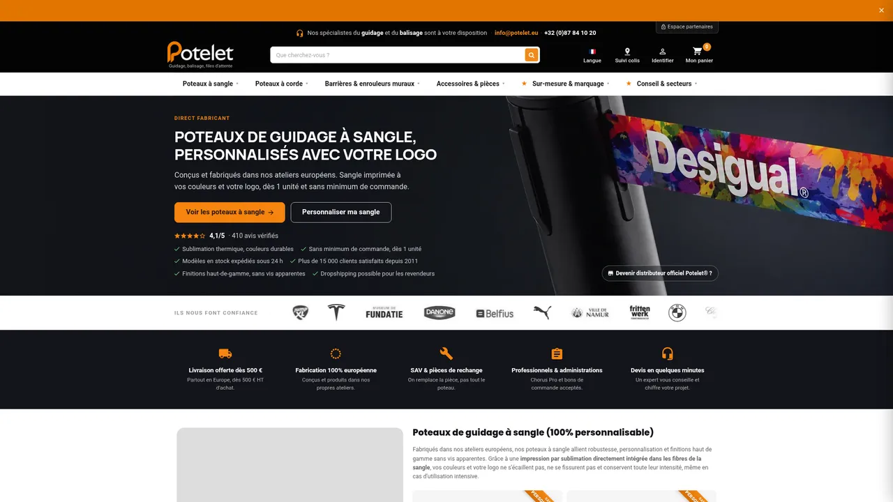 Aperçu du site Potelet.eu