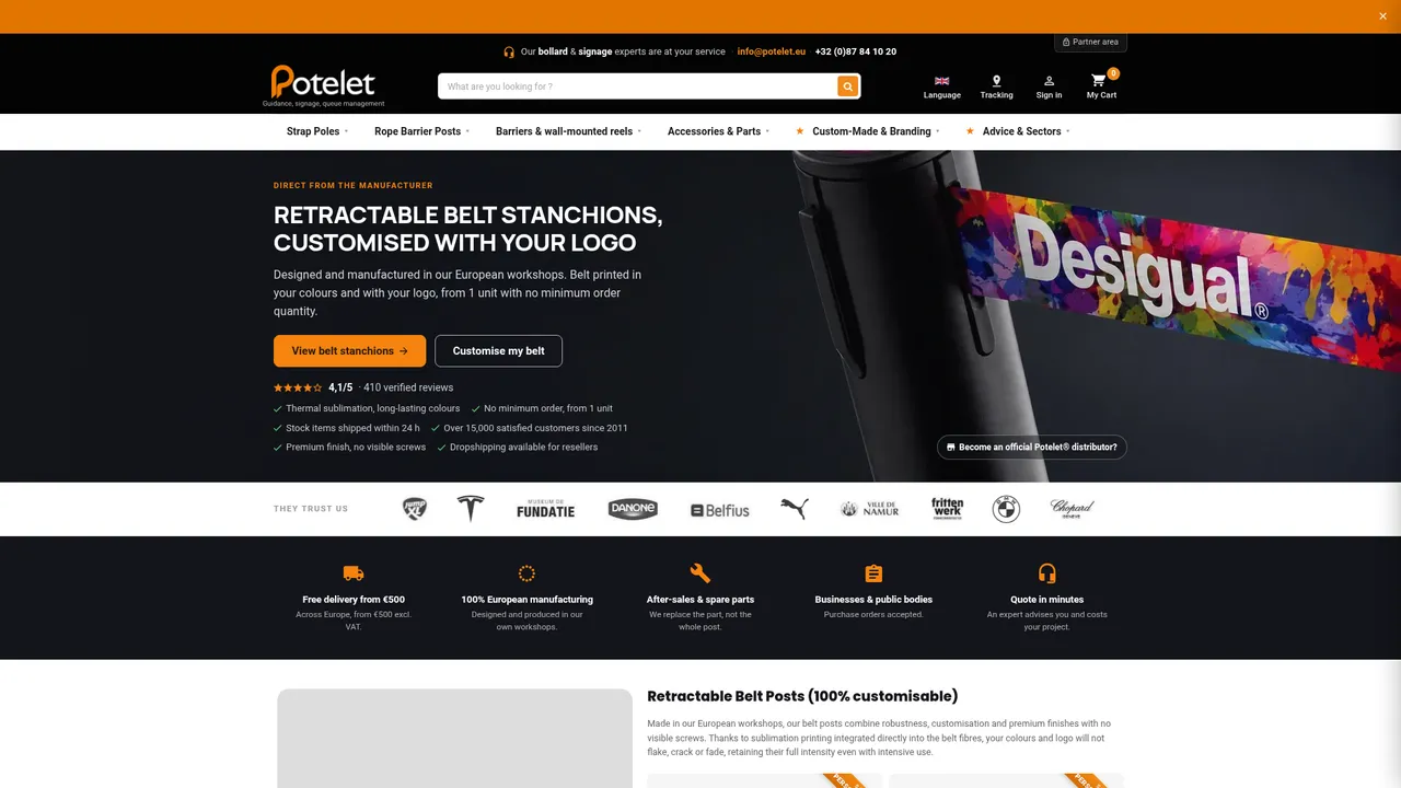 Aperçu du site Potelet