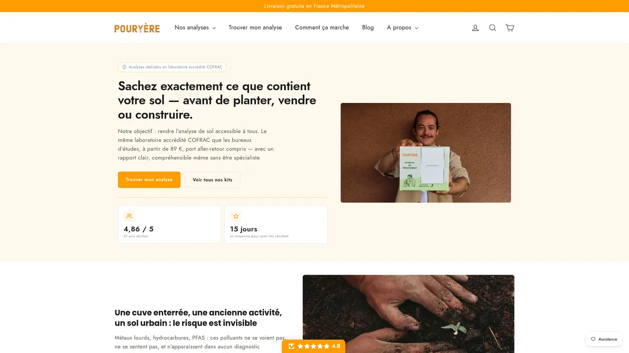 Screenshot de pouryere.fr