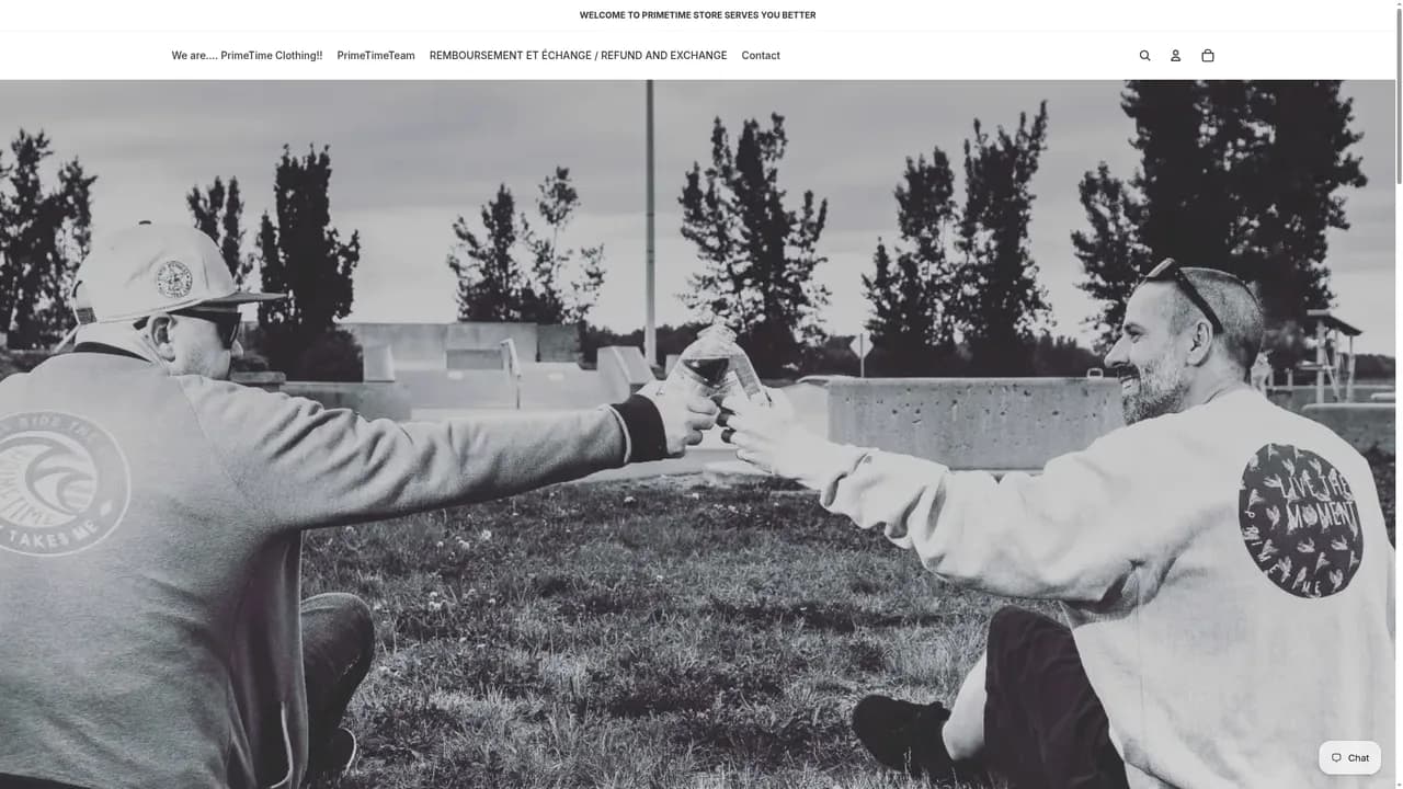 Screenshot de primetimeclots.com