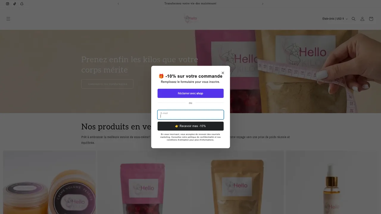 Screenshot de Prise de poids