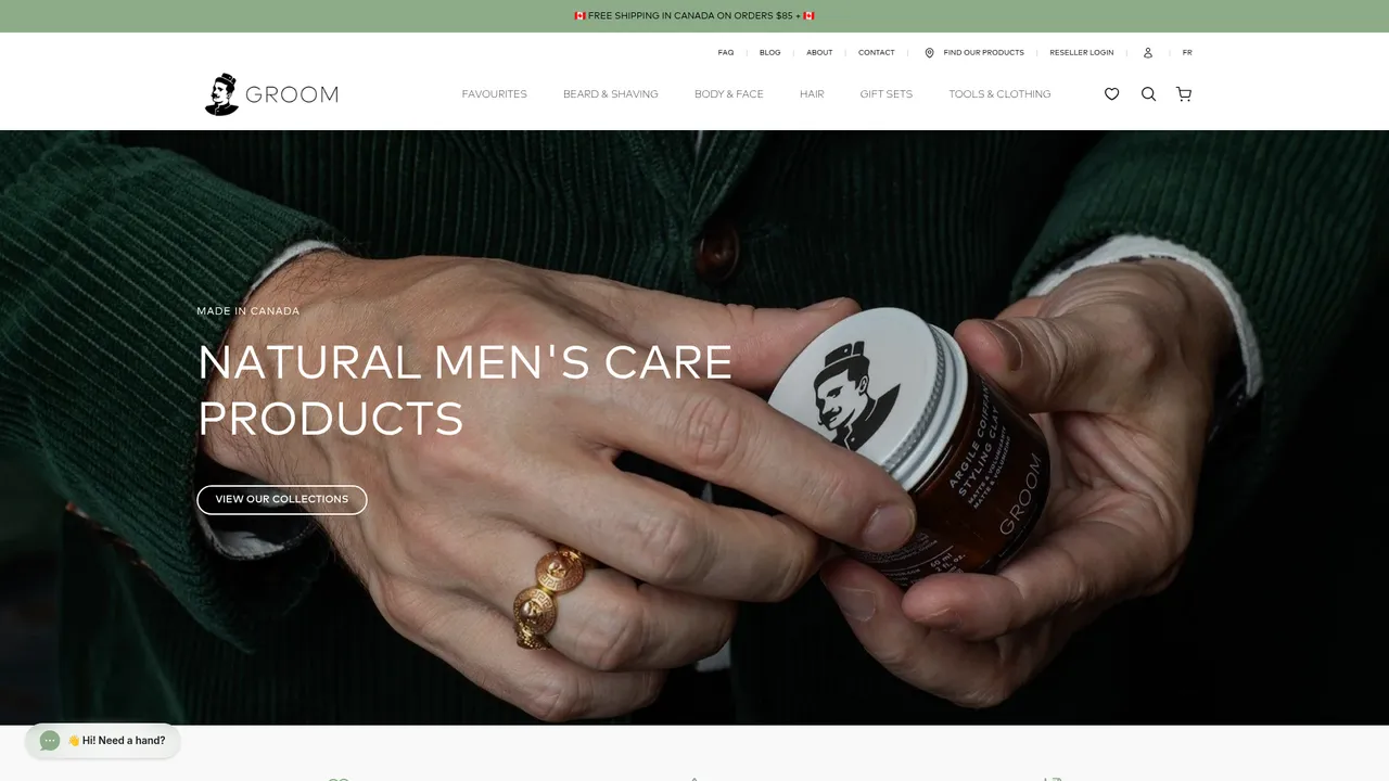 Screenshot de Produits de Soin pour Homme | Faits au Canada | Groom