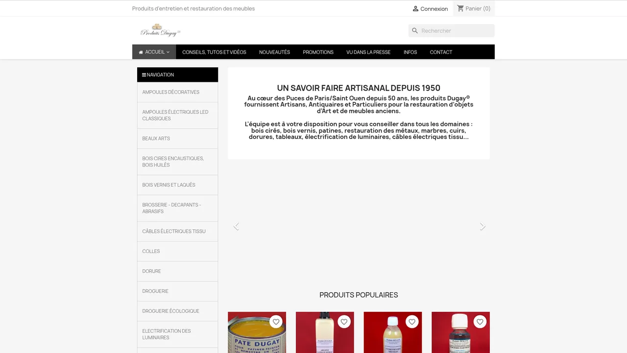 Aperçu du site produits-dugay.fr