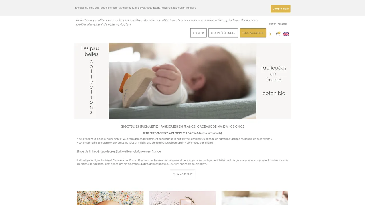 Aperçu du site Puériculture Made in France