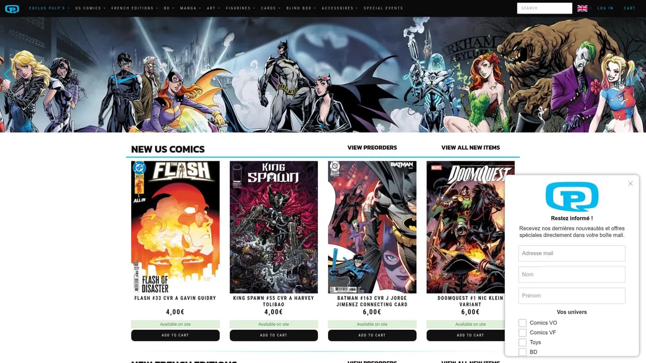 Screenshot de Pulps.fr