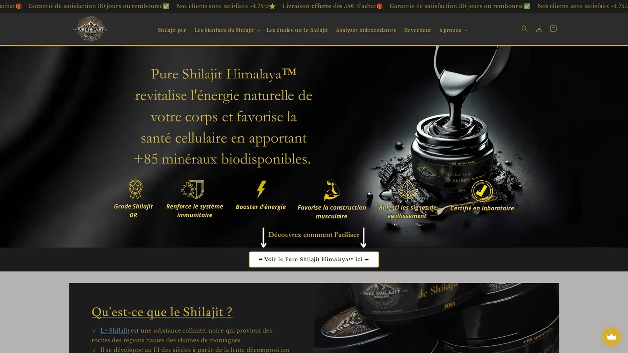 Screenshot de Pure Shilajit Himalaya