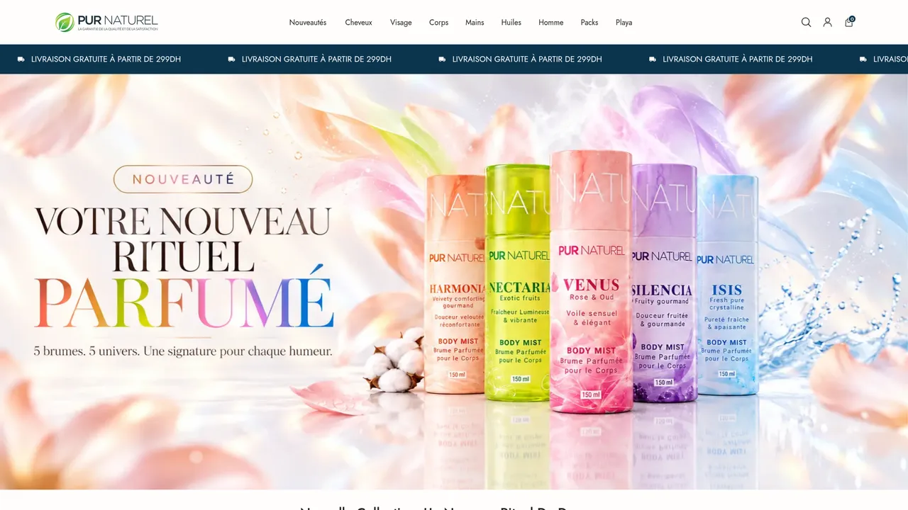 Aperçu du site purnaturel.ma