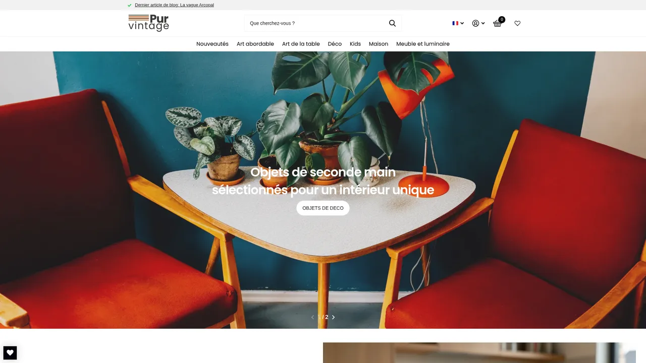 Aperçu du site Purvintage