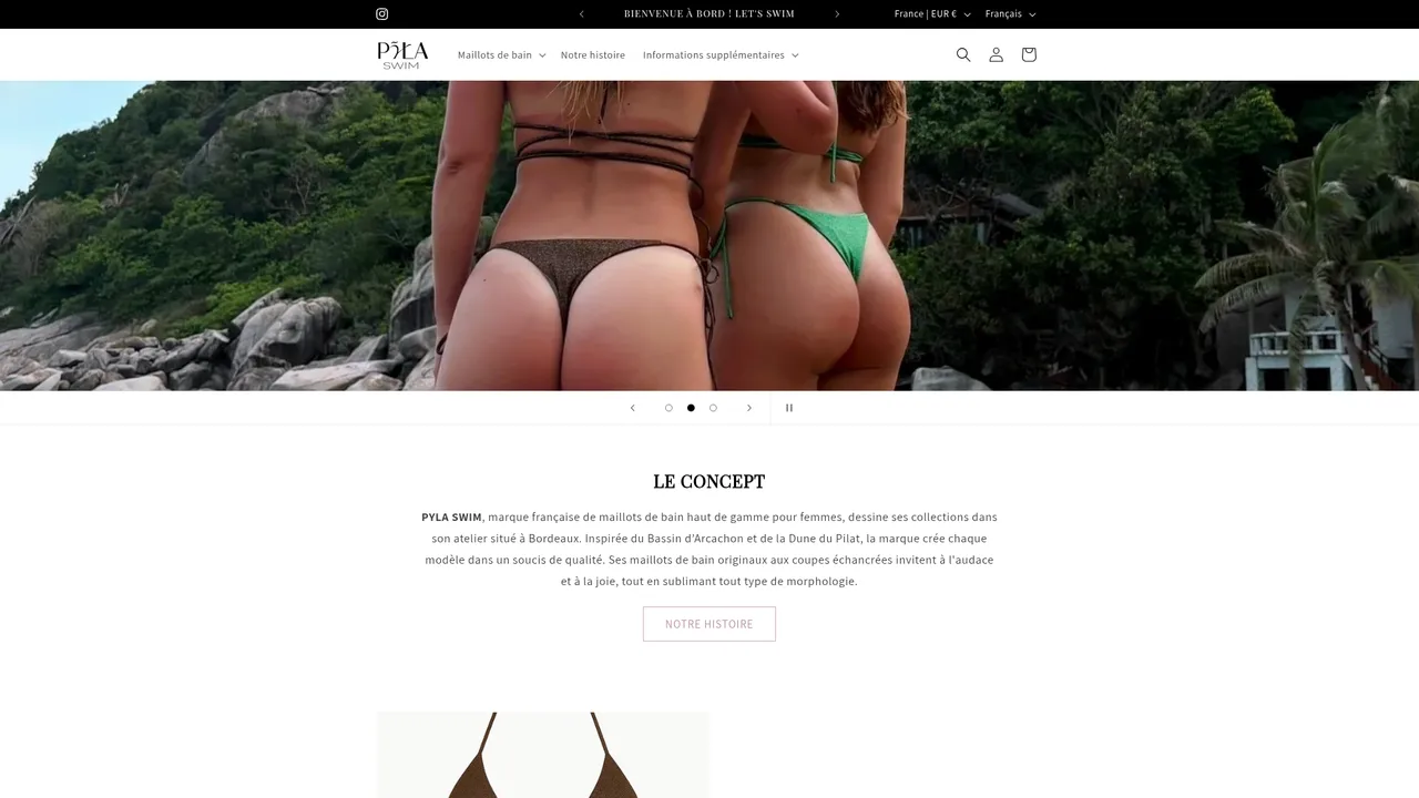 Screenshot de pylaswim.com