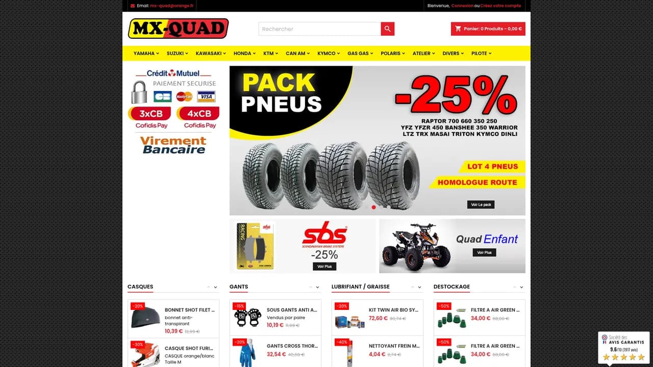 Screenshot de quad.fr