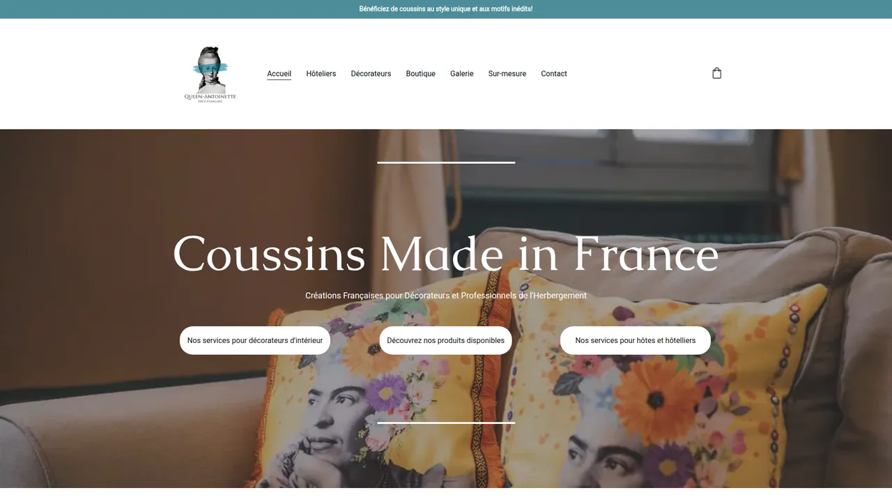 Aperçu du site Queen Antoinette