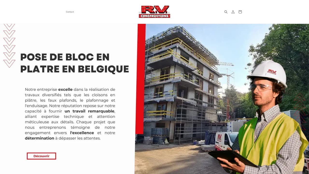 Screenshot de r-v-constructions.be
