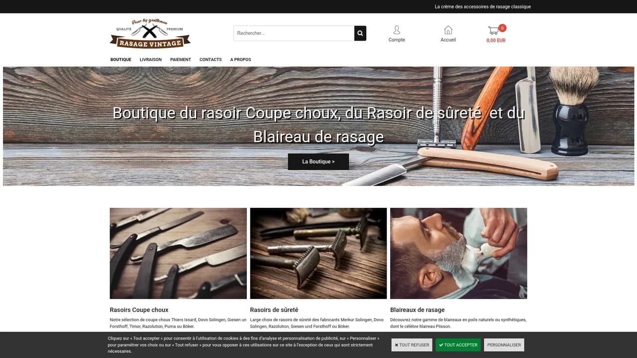 Aperçu du site Rasage-Vintage