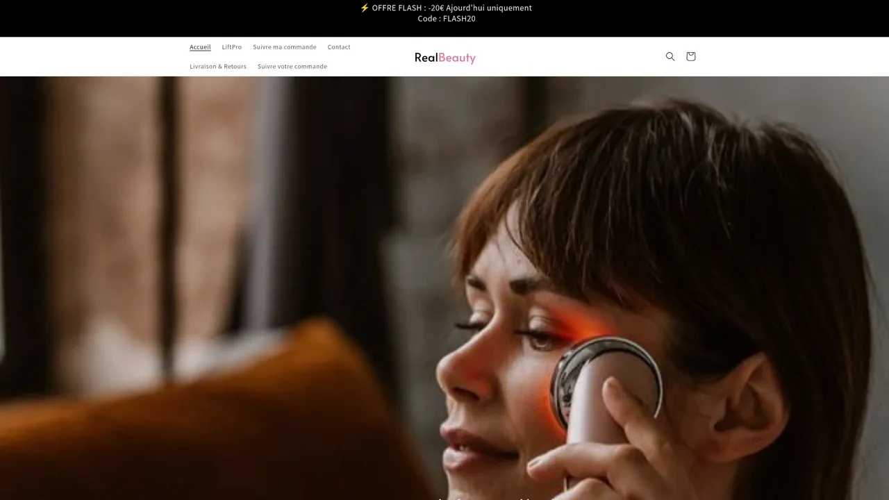Aperçu du site RealBeauty