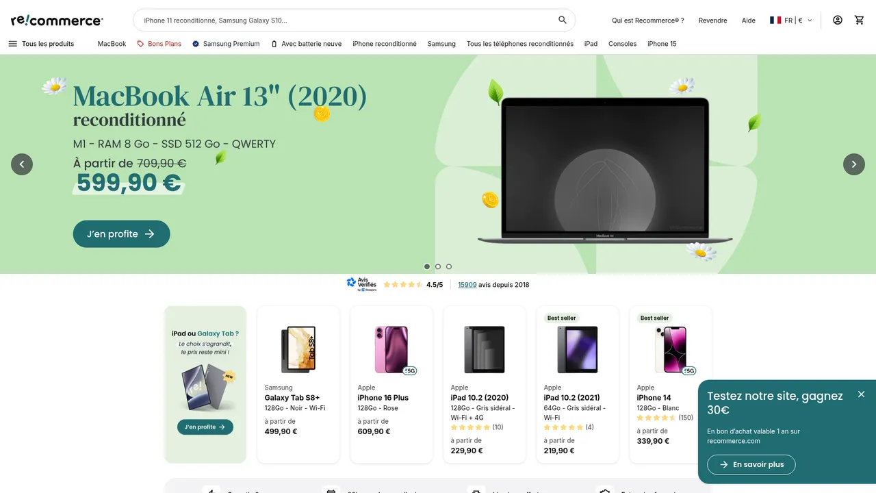 Screenshot de Recommerce
