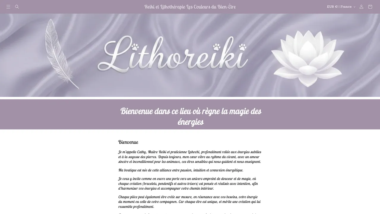 Aperçu du site Reiki et Lithothérapie Les Couleurs du Bien-Être