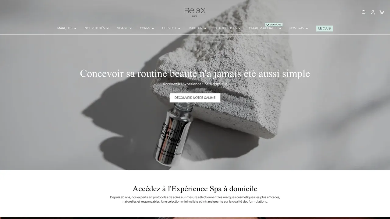 Aperçu du site Relax