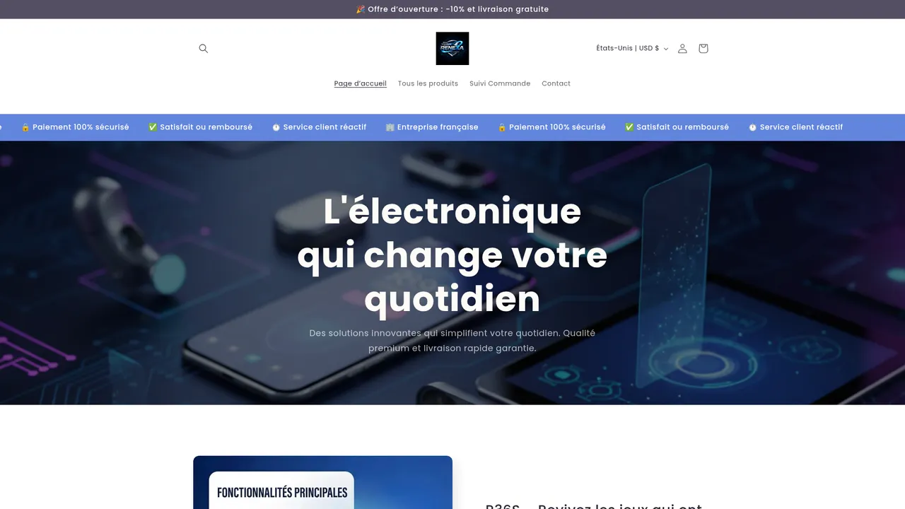 Aperçu du site renexa.fr
