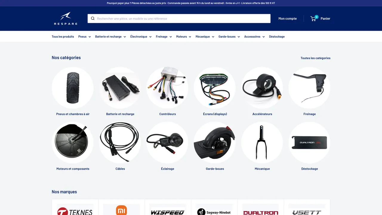 Aperçu du site Respare