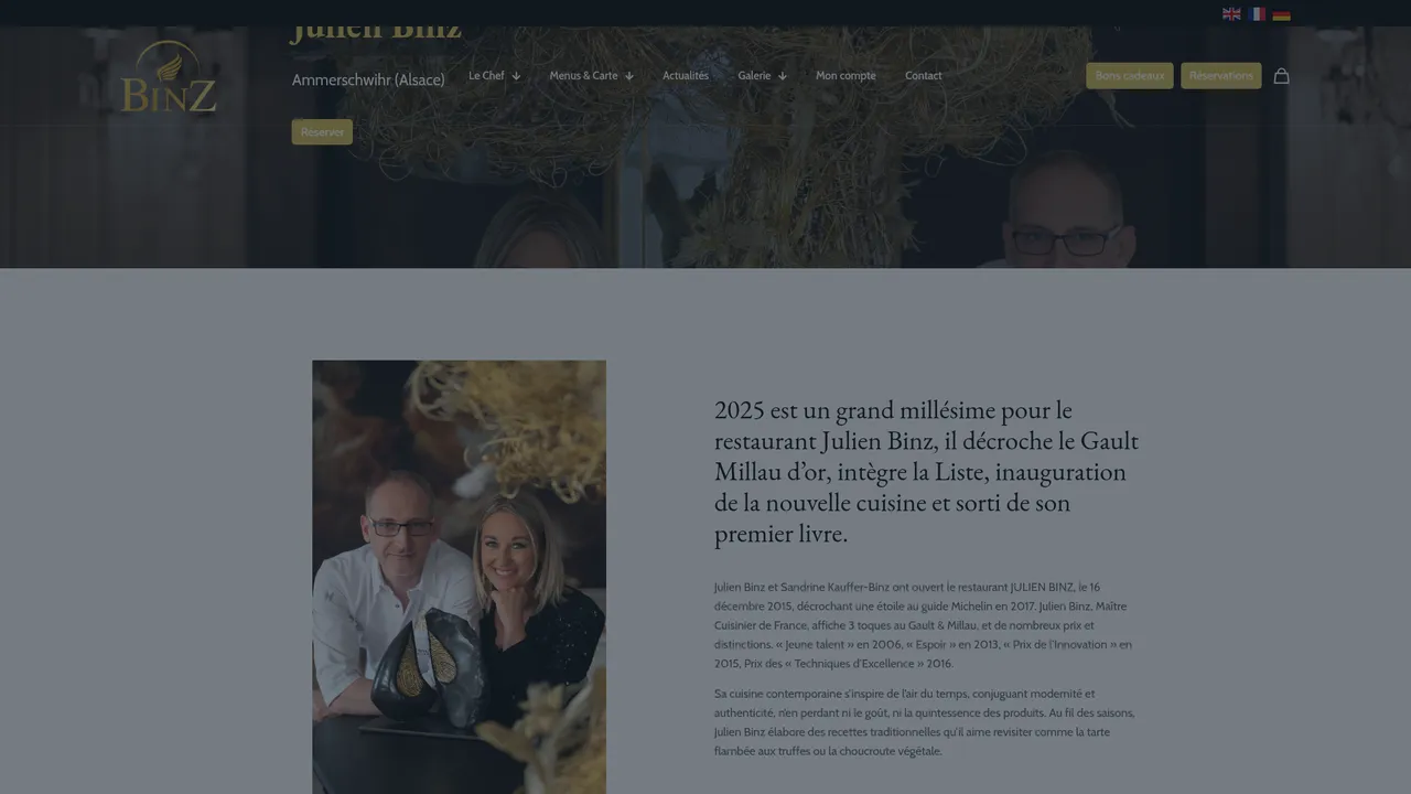 Screenshot de Restaurant Julien Binz