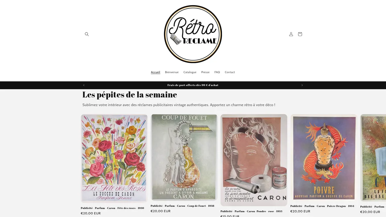 Screenshot de RétroRéclame