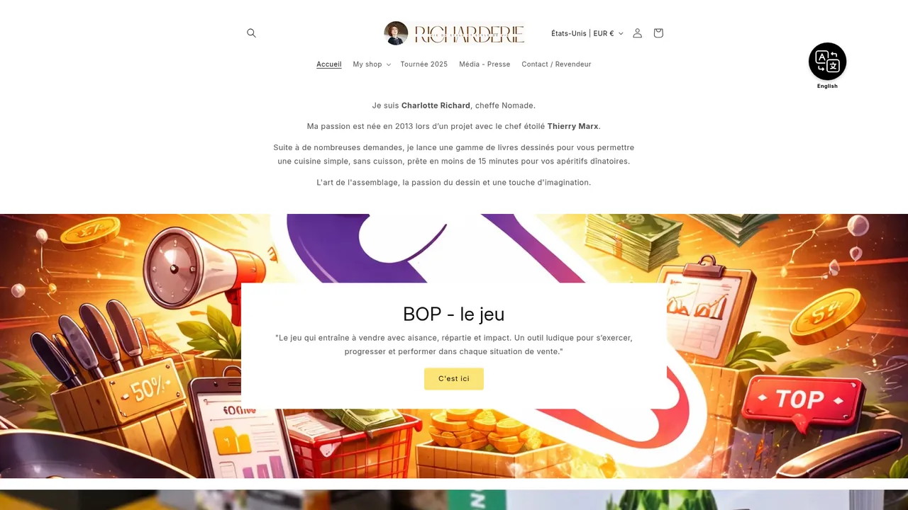 Aperçu du site Richarderie-Edition