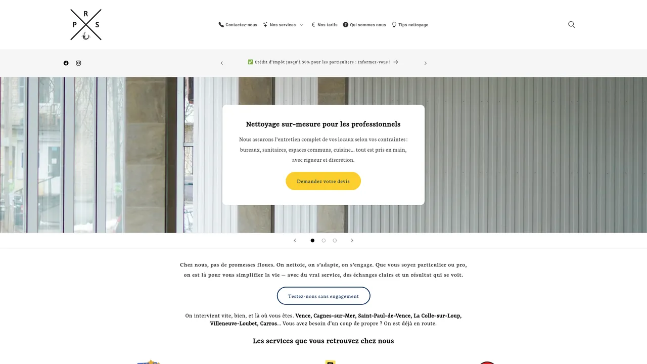 Screenshot de Riviera Propreté et Services