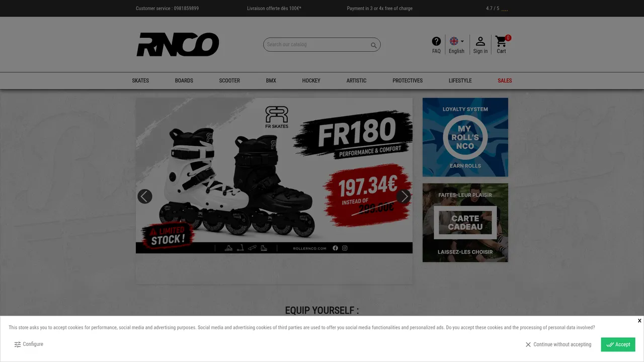 Aperçu du site Roller'n Co