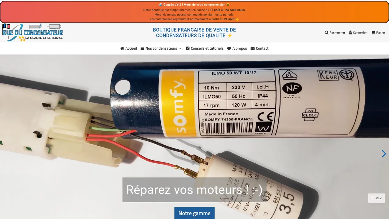 Aperçu du site rue-du-condensateur.com