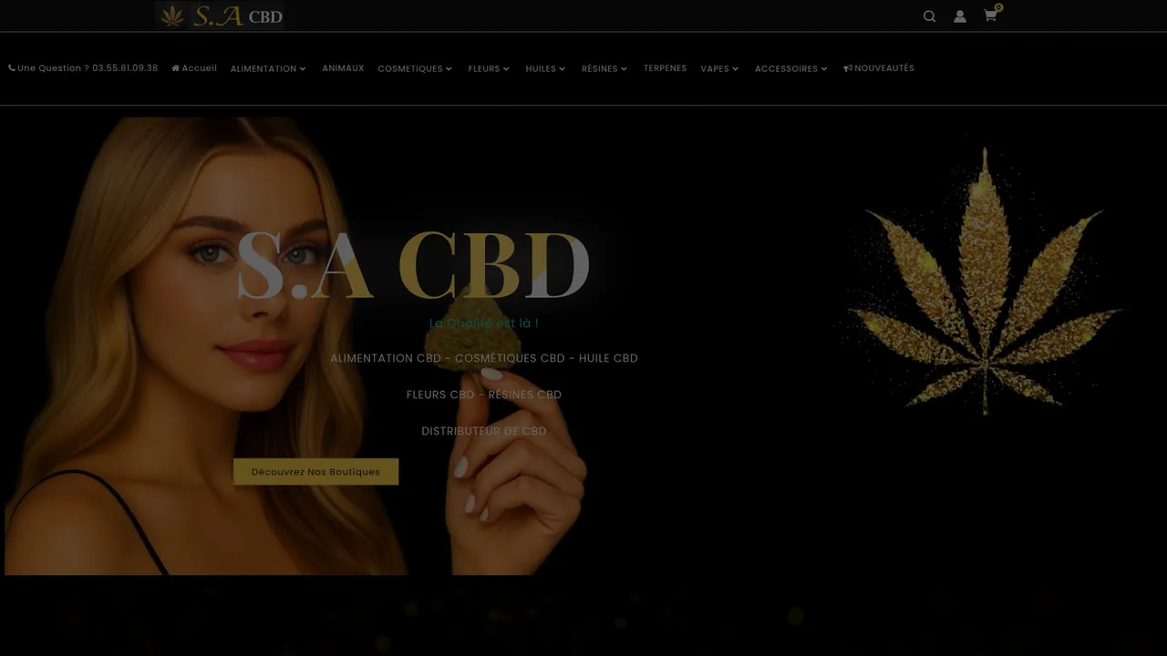 Aperçu du site S.A CBD