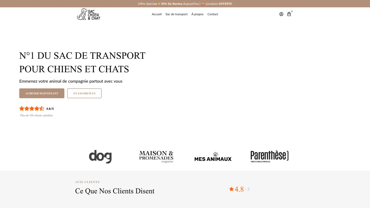 Screenshot de Sac Chien & Chat