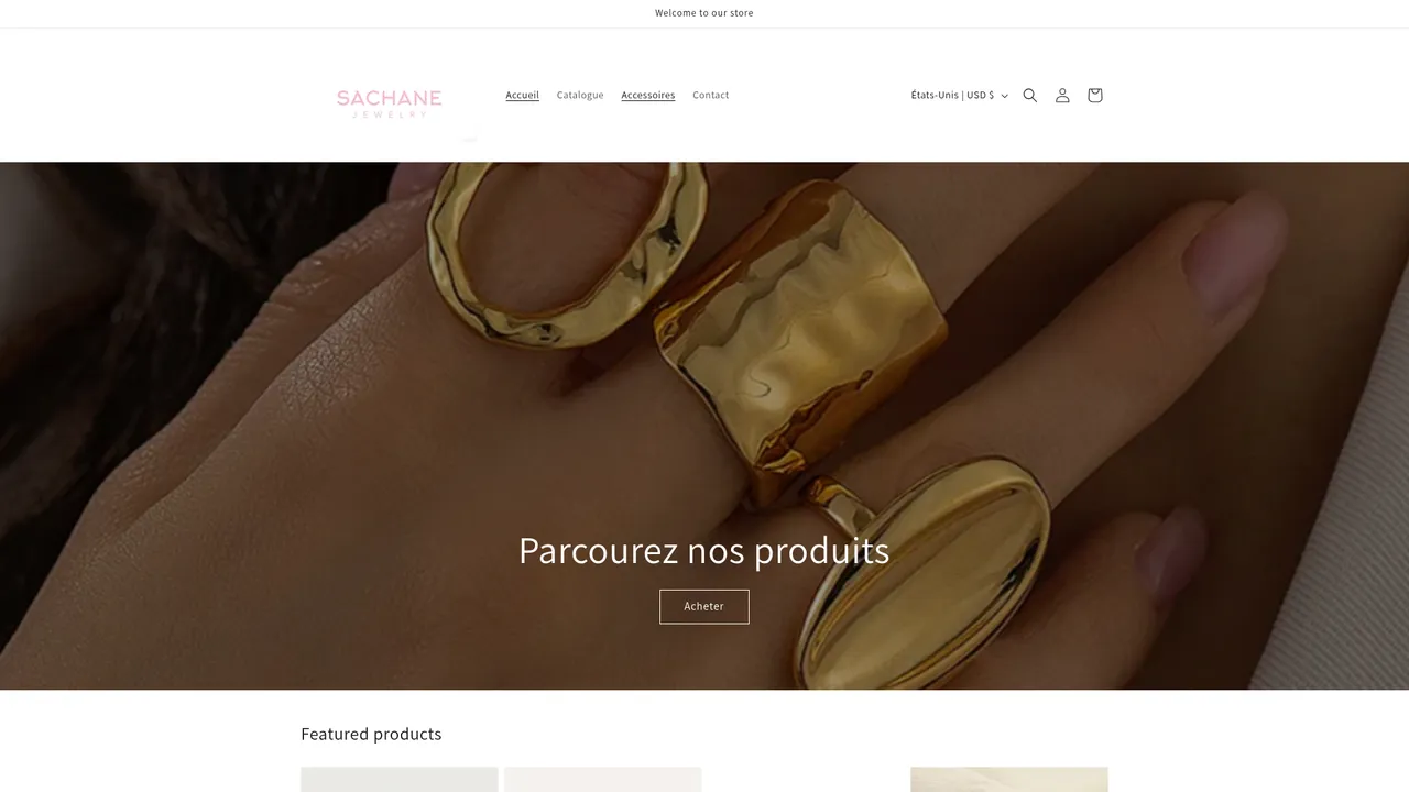 Screenshot de sachanejewelry.com
