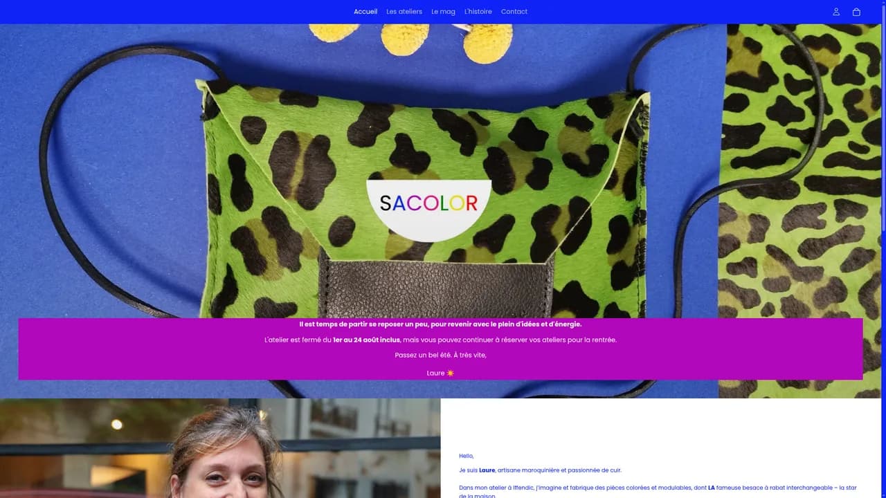 Aperçu du site Sacolor Créations