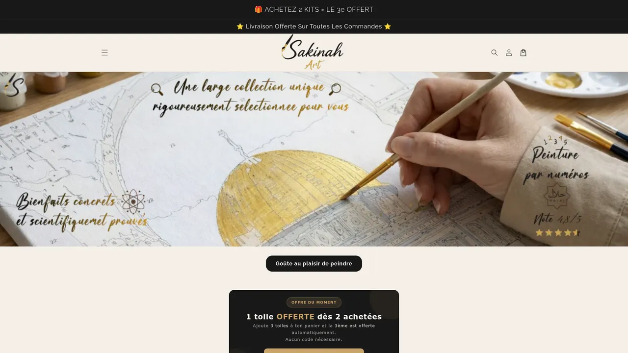 Aperçu du site Sakinah Art